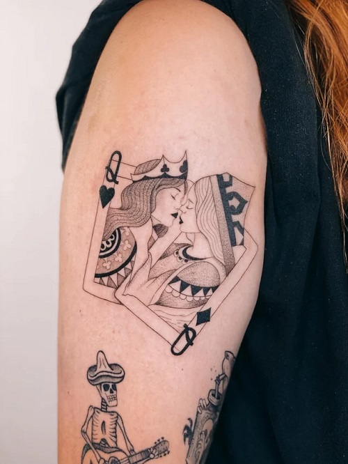 A Pair of Queens Ink in lesbian tattoo ideas