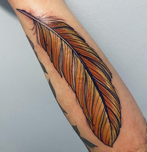 Classic Feather Tattoo 