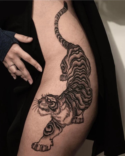  Traditional Tiger Ink in vintage tattoos
