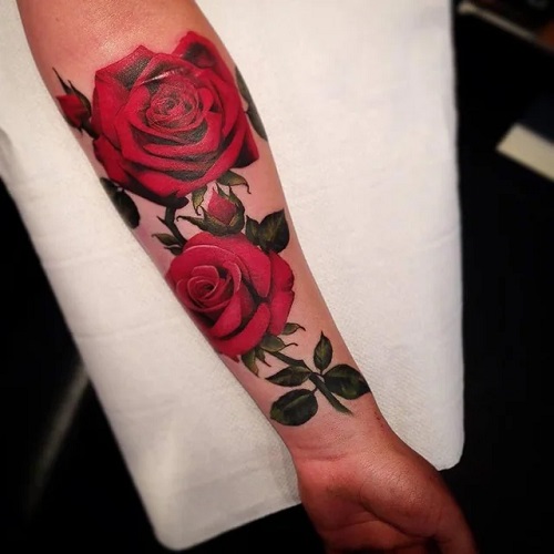 Red Rose vintage Ink tattoos 