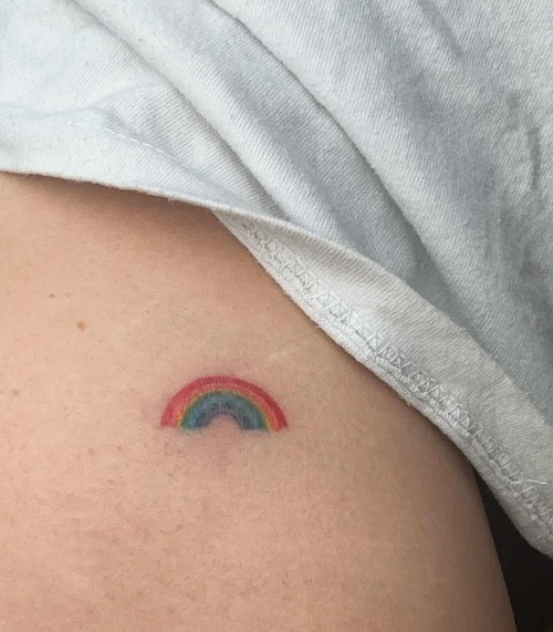 Tiny Rainbow Tattoo