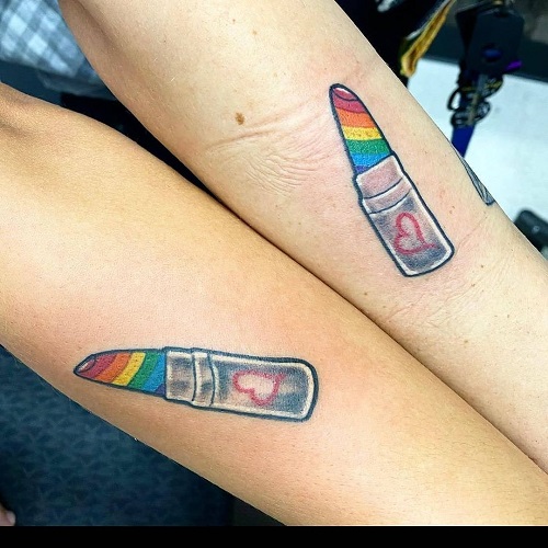 Lipstick Lesbian Pride Tattoo