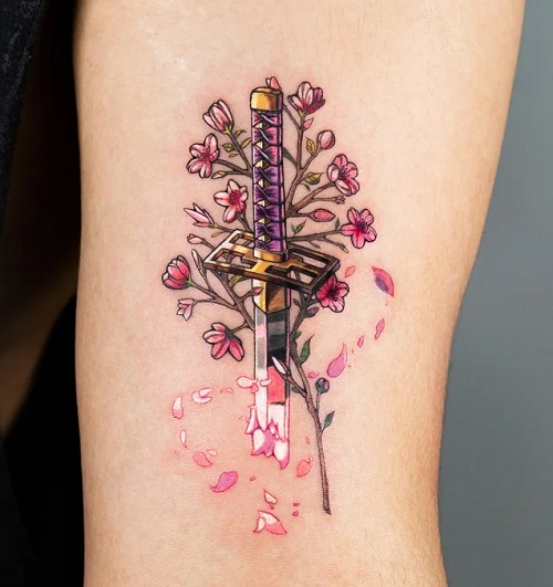 Sword and Cherry Blossoms