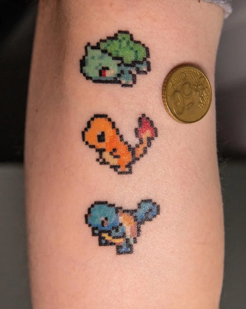 Pixel pokemon Art Tattoo Styles