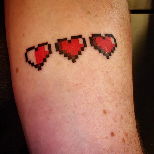 Pixel heart Tattoo Styles
