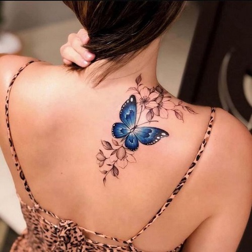  Butterfly And Flower  Design Tattoos 2