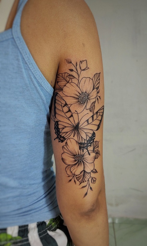 black butterfly tattoo 4