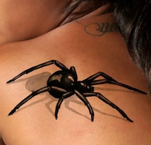 Creepy 3D Spider Tattoo