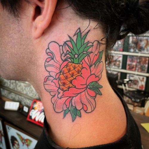 Beautiful Pineapple Tattoo 8