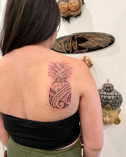 Beautiful Pineapple Tattoo 6