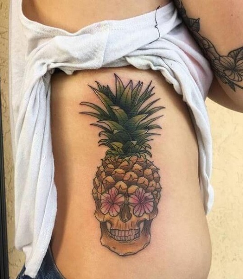 Colorful Pineapple Tattoo 1