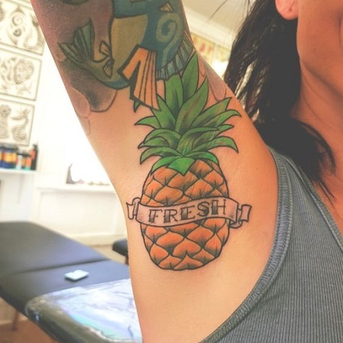 Easy Pineapple Tattoo 4