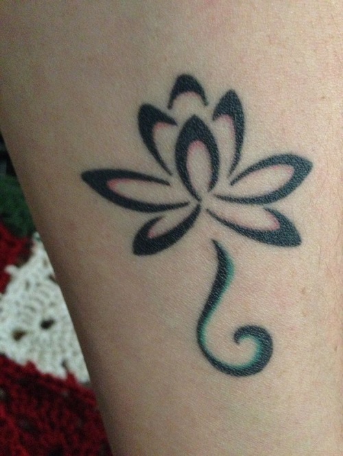 Temporary water Lily Tattoo 2