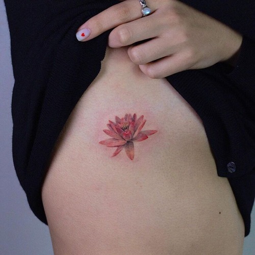 Temporary water Lily Tattoo 3