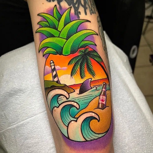 pineapple tattoo  4