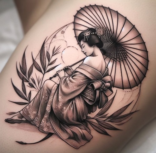 Geisha Body Art Piece