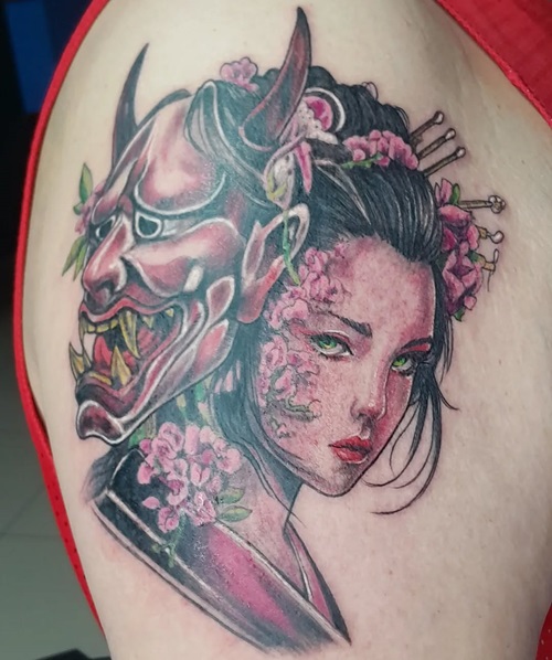 Geisha & Hannya Mask Ink