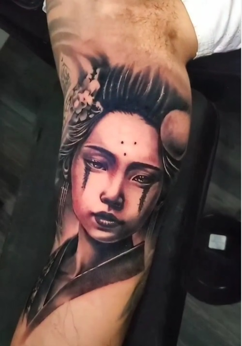 Geisha Tattoo Piece for Men