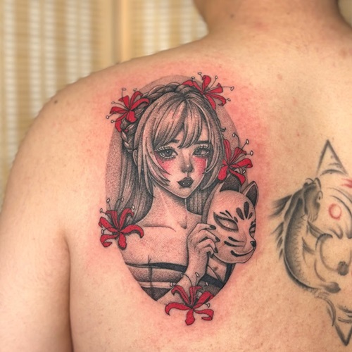  Japanese Girl Geisha Ink