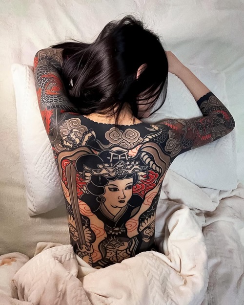 Neotraditional Geisha Ink