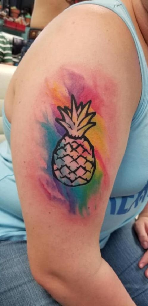 pineapple tattoo  9