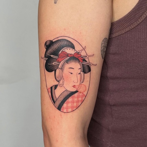 Small Geisha Tattoo Idea