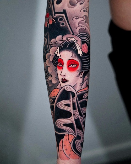 Unique Geisha Tattoo 4