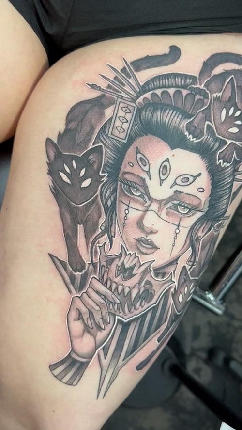 Woman Geisha Tattoo 1