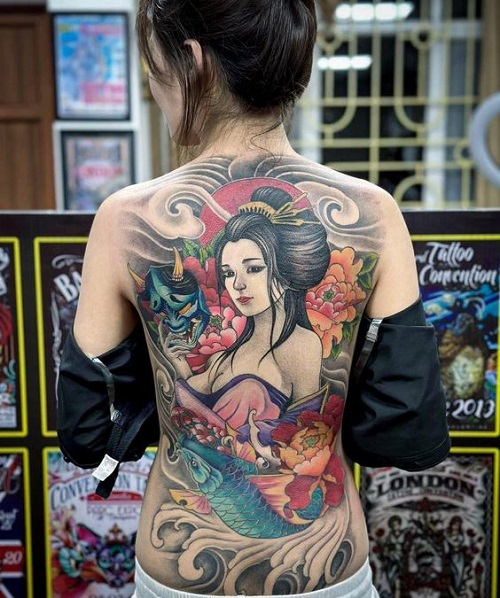 Woman Geisha Tattoo 4