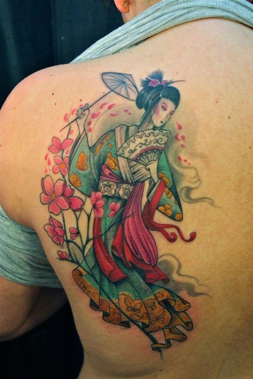 Woman Geisha Tattoo 5