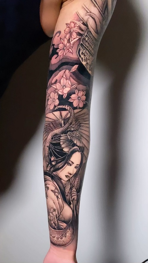 Unique Geisha Tattoo 1