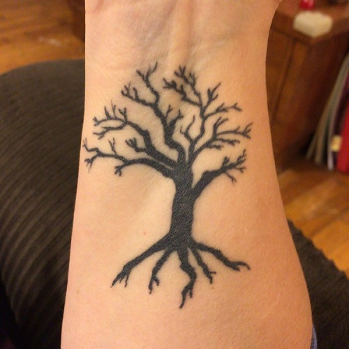 Easy Oak Tree Tattoo 3