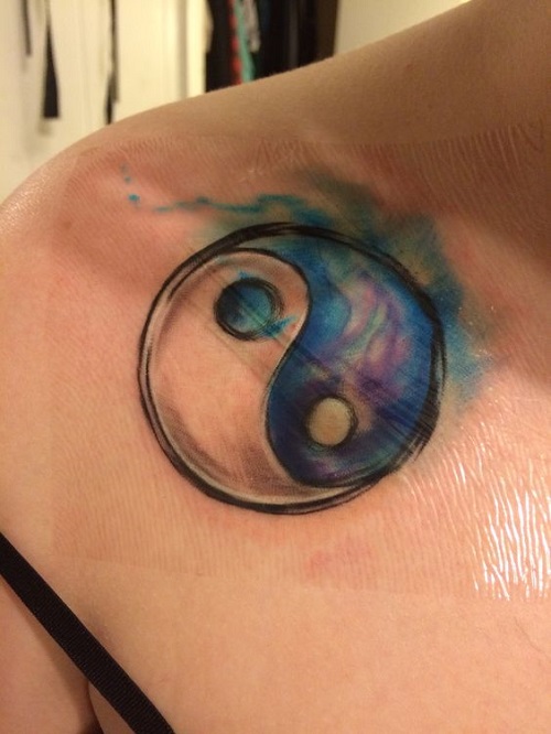 Colorful Yin Yang Tattoo 1