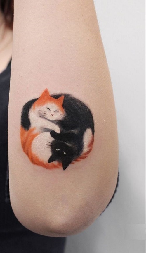 Colorful Yin Yang Tattoo 2