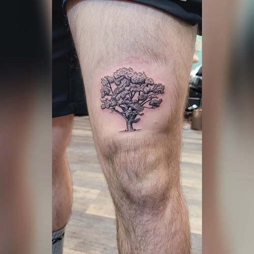 Easy Oak Tree Tattoo 2