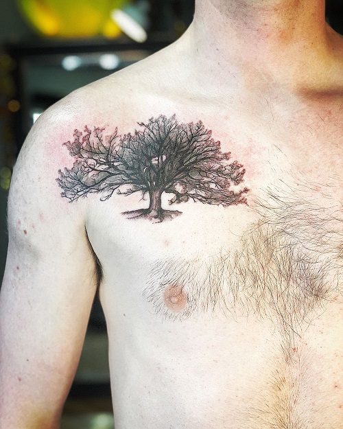 Beautiful Oak Tree Tattoo 5