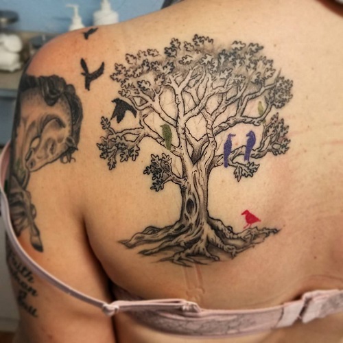 Beautiful Oak Tree Tattoo 2