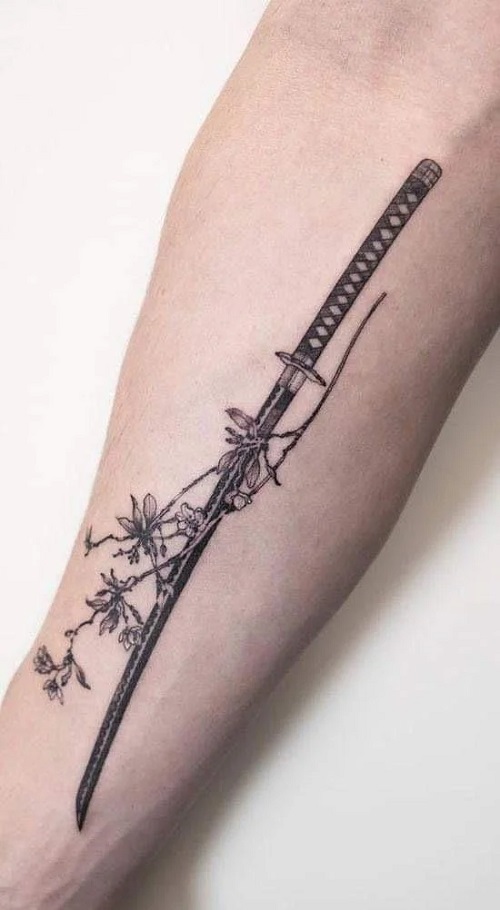 Chinese Sword Tattoo Design 2