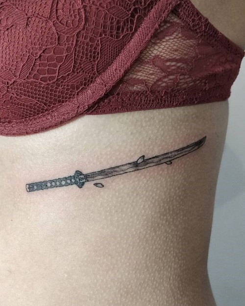 Unique Samurai Sword Tattoo 