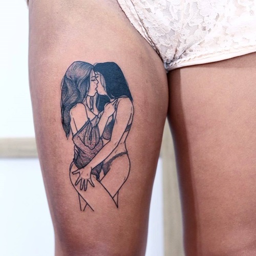 Lesbian Couple Tattoo Feminine