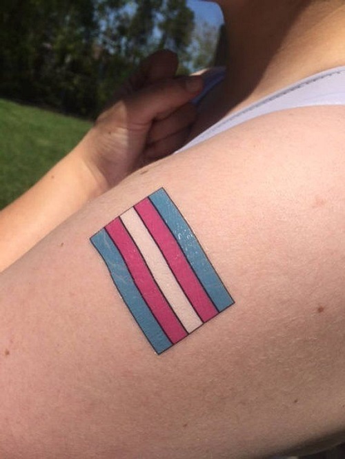 Top Transgender Flag Tattoos  2