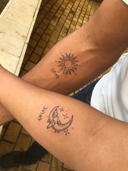 Trending Romantic Matching Tattoos for Couples 4