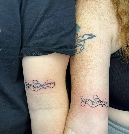 Romantic Matching Tattoos for Couples 2