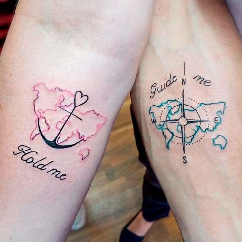 Best Romantic Matching Tattoos for Couples 2