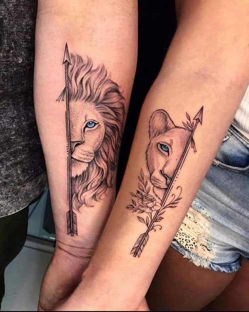 Trending Romantic Matching Tattoos for Couples 3
