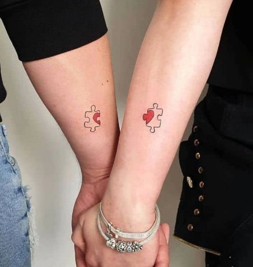 Trending Romantic Matching Tattoos for Couples 5