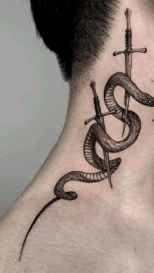 snake and sword tattoo 