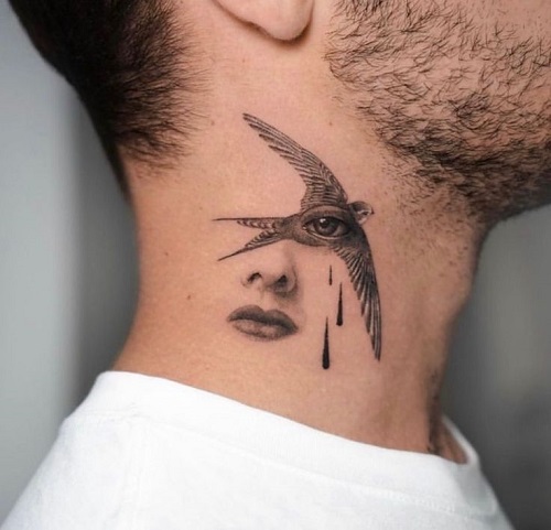 Trendy Neck Tattoos for Guys 4