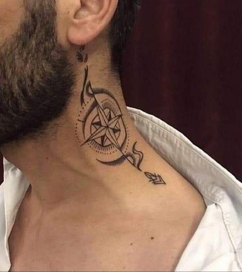 Trendy Neck Tattoos for Guys 6