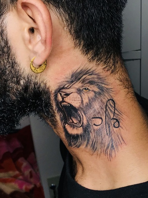lion roar tattoo idea